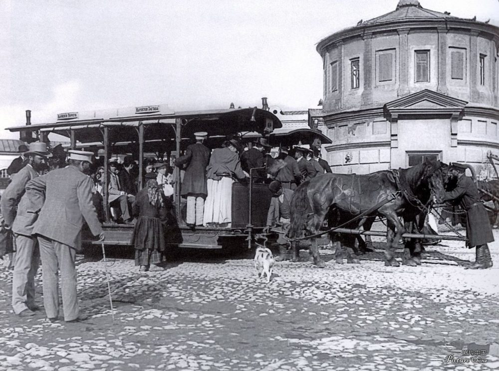 684. Конный трамвай в Москве, 1900