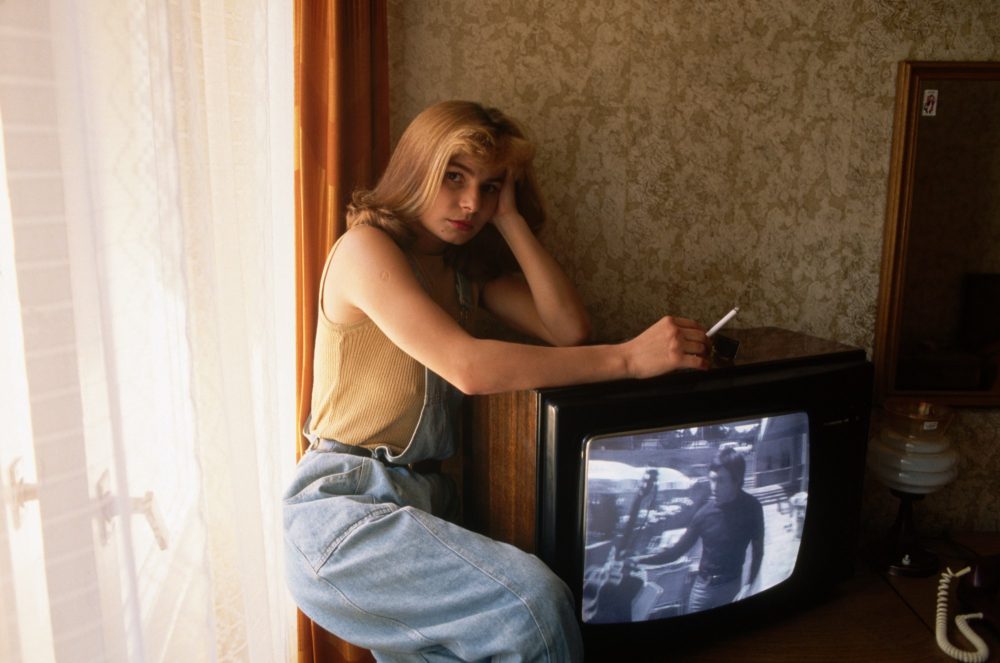 1991. Девушка в синих джинсах в гостинице Москва